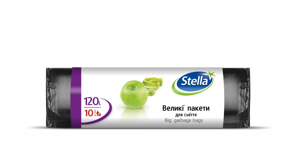 Мешки для бытового мусора Stella Sarantis стандартные 120 л 10 шт.