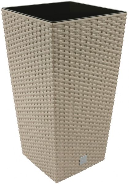 Горщик пластиковий Prosperplast Rato square 325 2 в 1 мокко квадратний 35л мокко (77950-7529) 