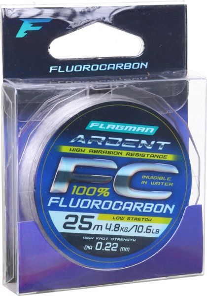 Леска Flagman Ardent Fluorocarbon 25м 0,22мм 4,8кг