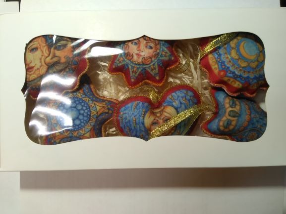 Набор подвесок Солнце-месяц, ярило, месячное сияние, морская звездочка, сердце и сова 6 шт. 15 см