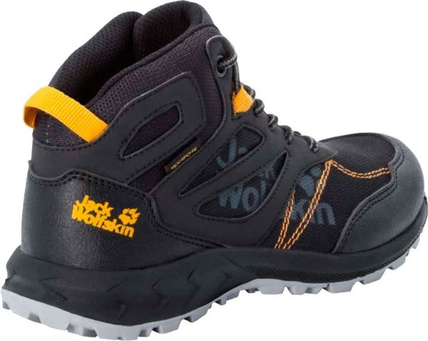 Черевики Jack Wolfskin WOODLAND TEXAPORE MID K 4042151-6055 р. EUR 36 чорнийжовтий