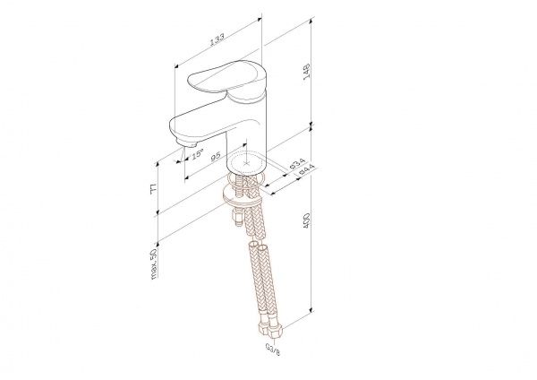 Смеситель для умывальника AM.PM Sunny F85C02100