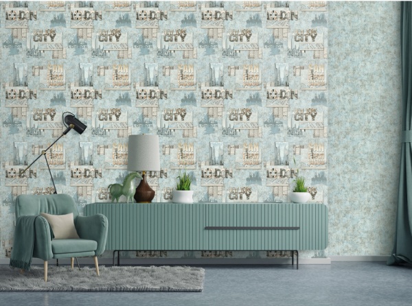 Шпалери вінілові на паперовій основі Слов'янські шпалери Expromt Газета 5801-01 0,53x10,05 м 