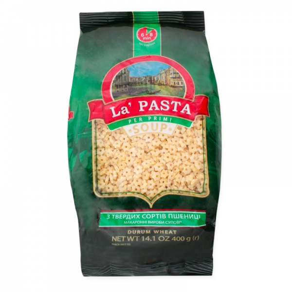 Макарони La Pasta STARS супові 400 г 