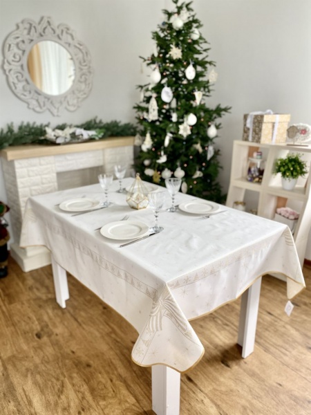 Скатерть FG02-RUNNER027-280 137x280 см бело-серый Limaso 