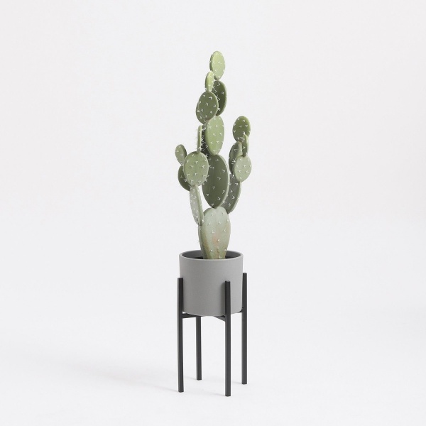 Вазон керамический Edelman Era 19,5 см круглый 4,1 л песочно-серый (1035839) 