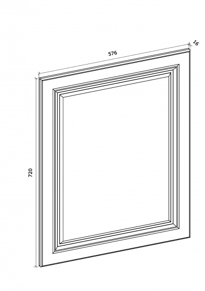 Боковина МС Глорія 72х57,6 см білий/Грейд