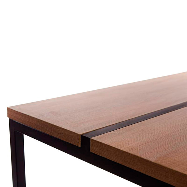 Стіл обідній Лугалпроф СК1 чорний/дуб сонома 