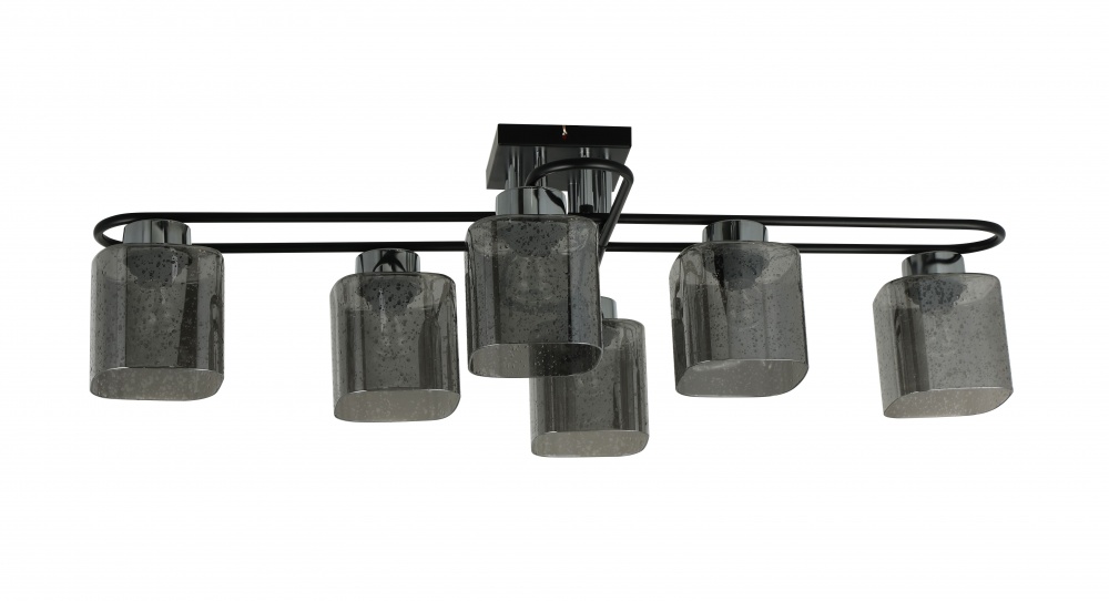 Люстра Sensio Orlean 6x40 Вт E27 черный хром LS-07380/6B-E2740W