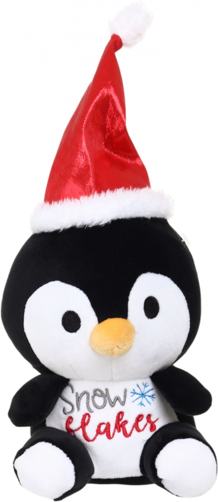Мягкая игрушка HW плюшевая Рождественская Пингвин черный DT240664