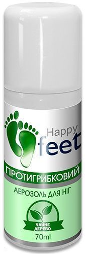 Аерозоль для ніг HAPPY FEET Протигрибковий з чайним деревом 70 мл