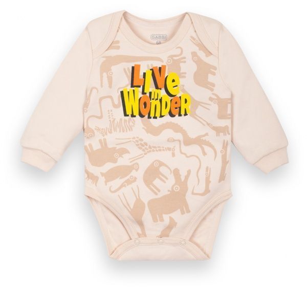Боді Габбі Зооленд р.68 бежевий BD-20-21-2 