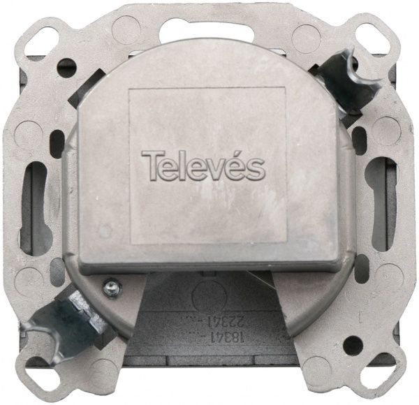 Розетка TV+R+SAT кінцева Siemens Iris сталь нептун 2918 AN