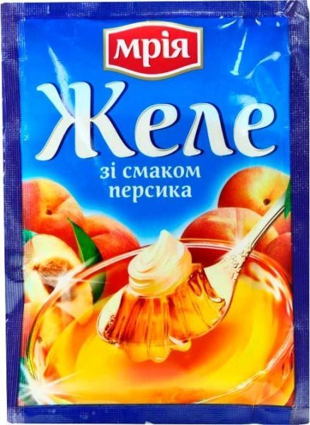 Желе персик 90г ТМ Мрія 4820154830348