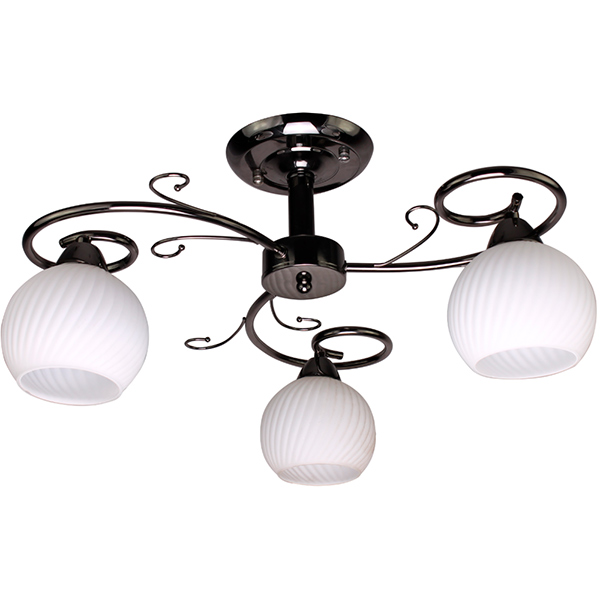 Люстра стельова Blitz 1340-43 3x40 Вт E14 чорний хром 