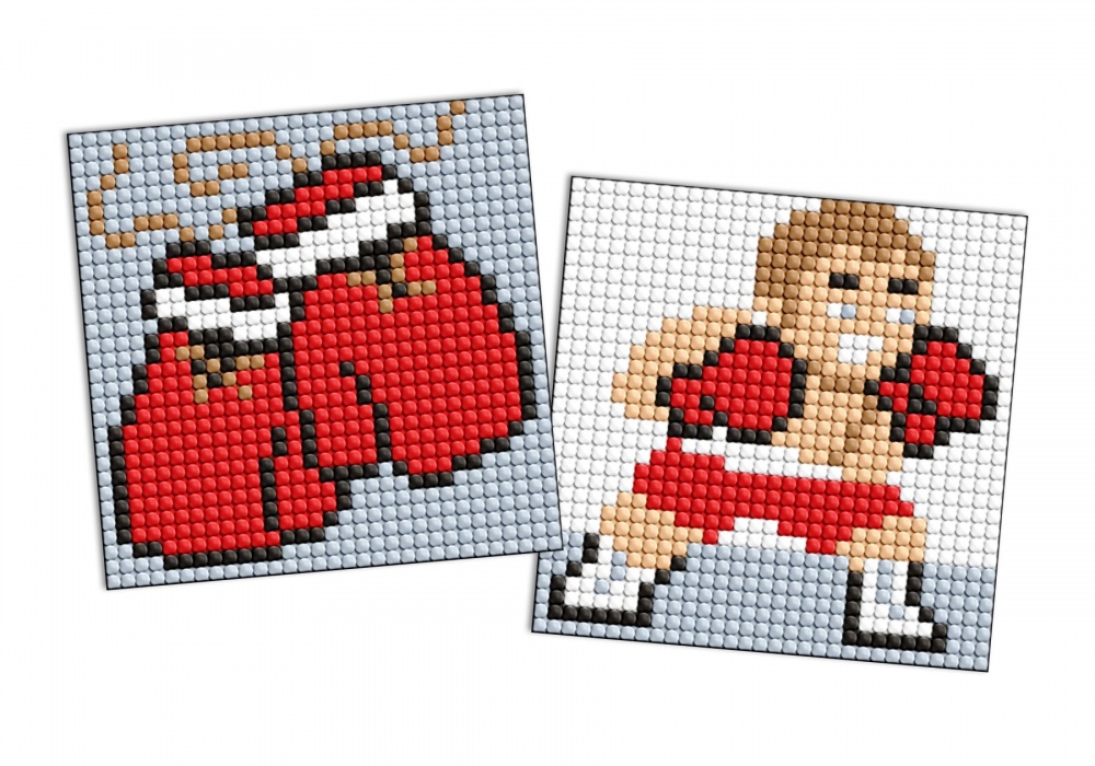 Алмазная мозаика на наклейке - Спорт. Бокс, набор из 2 шт. Ideyka