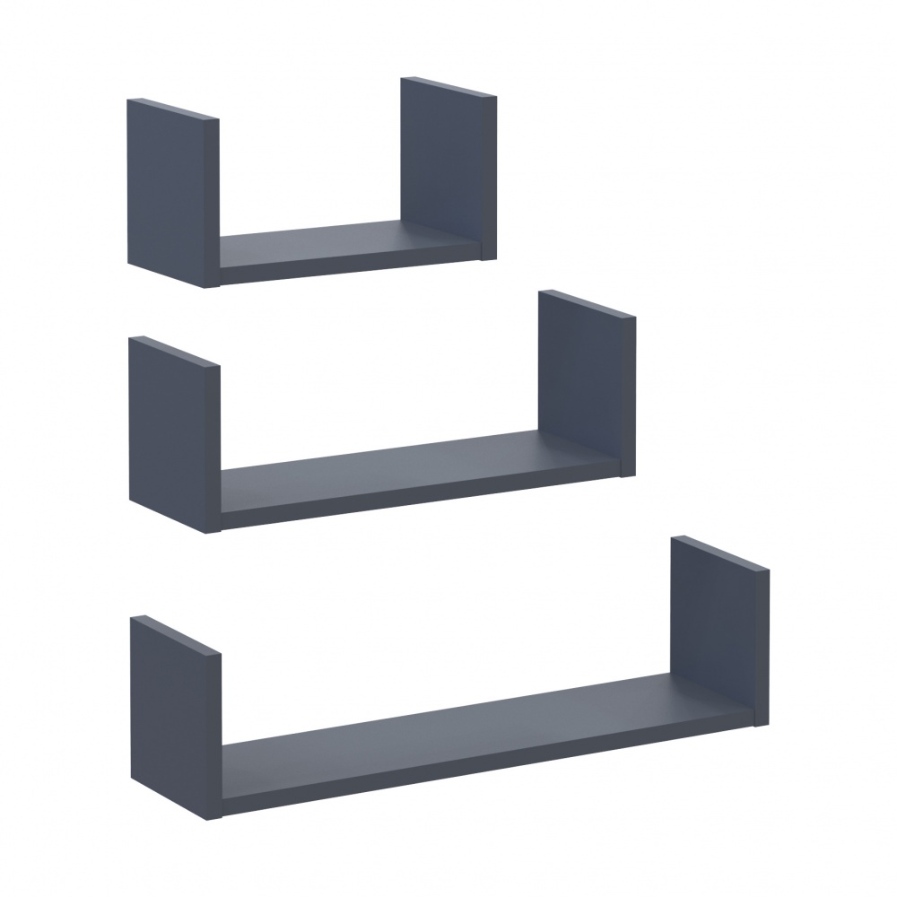 Набор полок Doros Фил 3 шт. 600x150x150 мм графит