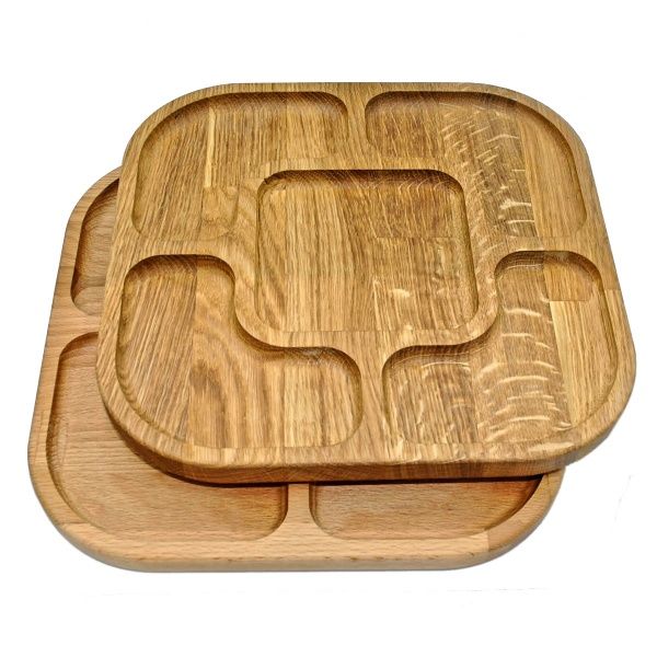 Менажниця дерев'яна 24x24 см тип 2 бук 