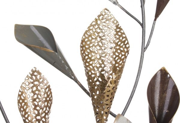 Декор настенный Branch 50x91 см серый с золотым 