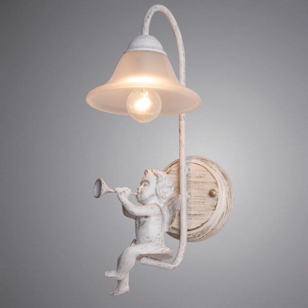 Бра Arte Lamp 1x60 Вт E27 білий/золото A1133AP-1WG 