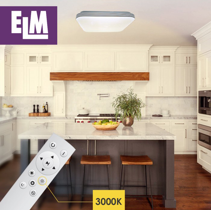 Светильник потолочный ELM MARIO LED квадратный с пультом 48 Вт белый 3000-6500 К 26-0108