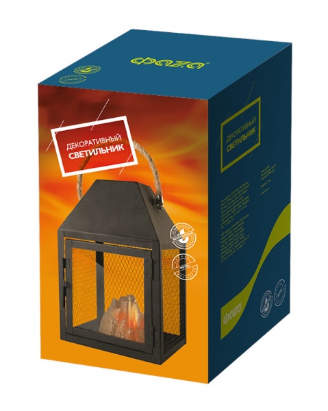 Настольная лампа декоративная ФАZА Камин FL-H23 0,135 Вт черный 5030862 