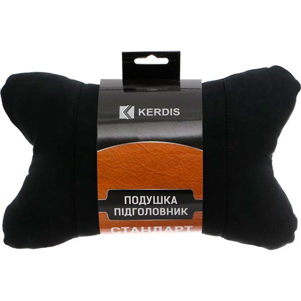 Подушка-подголовник Kerdis Standart черная текстиль 