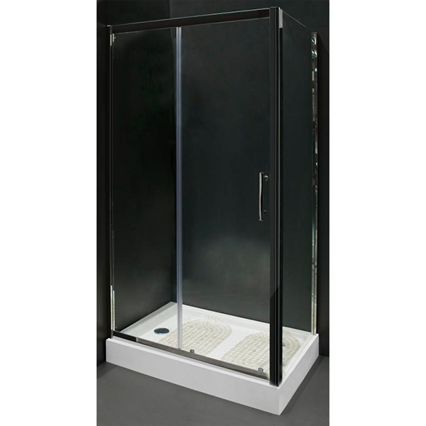 Душова кабіна Bravat Stream 80x120 профіль хром, скло прозоре