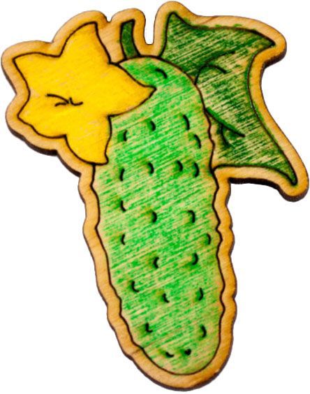 Игрушка деревянная Зірка магнит Фрукты-овощи