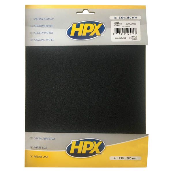 Наждачний папір P80 для вологого шліфування 4 шт. 235920