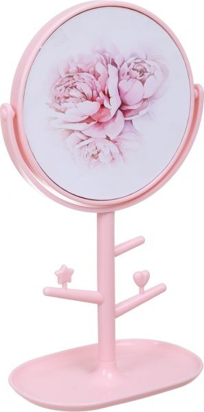 Зеркало косметическое Luna Пион с подставкой 18,5х30,5 см розовый LTX19-03 