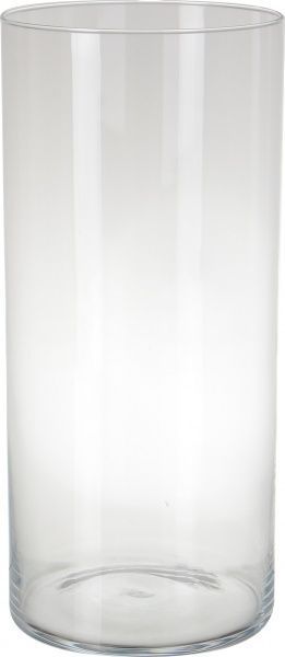 Ваза стеклянная прозора цилиндр 18х40 см