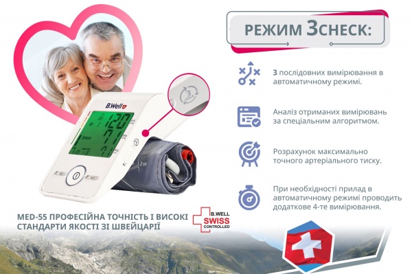 Тонометр електронний B.Well MED-55