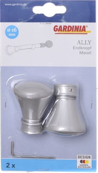 Наконечник Gardinia Ally Труба набірний d16 мм матове срібло 2 шт. 