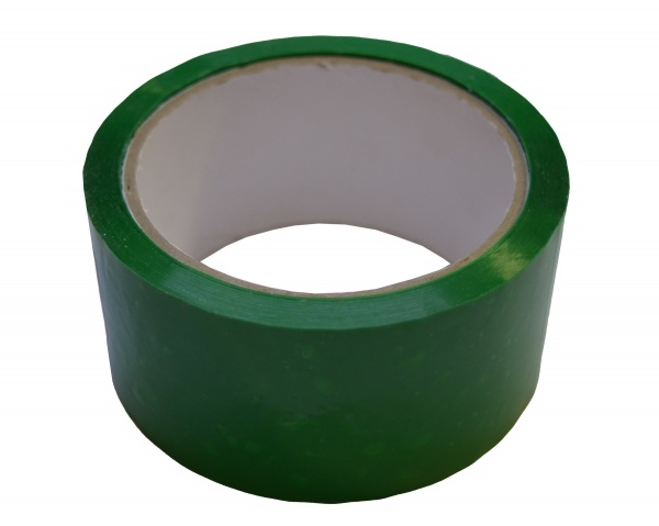 Стрічка самоклейка Системи Кріплення зелена 48 мм 66 м 40 мкм