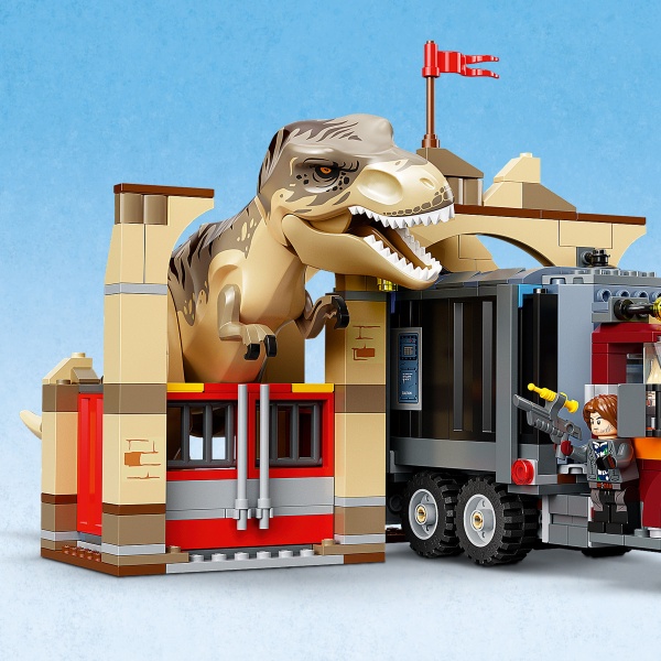 Конструктор LEGO Jurassic World Втеча тиранозавра і атроцираптора 76948