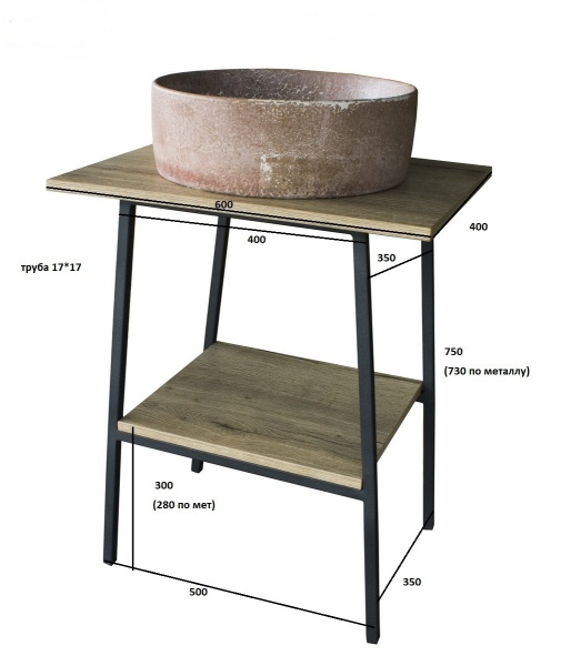 Тумба під умивальник Метал Арт МА-11