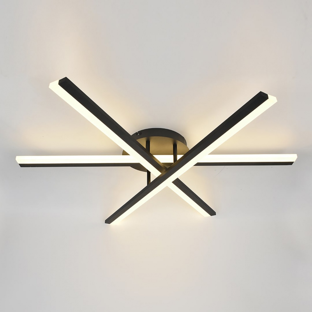 Люстра стельова Hopfen MAGI-3 BK 3x65 Вт LED-модуль чорний