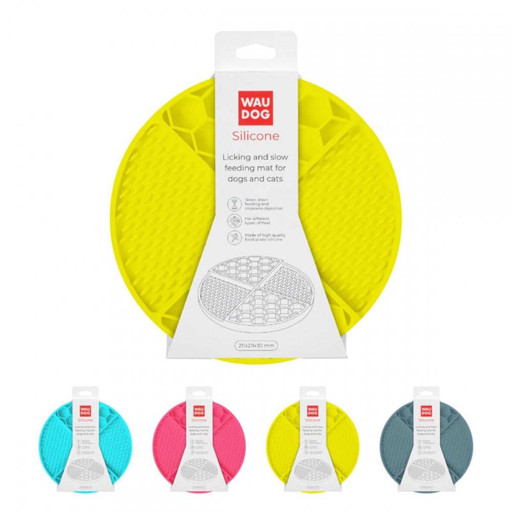 Коврик Waudog Silicone 211х211х30 мм желтый