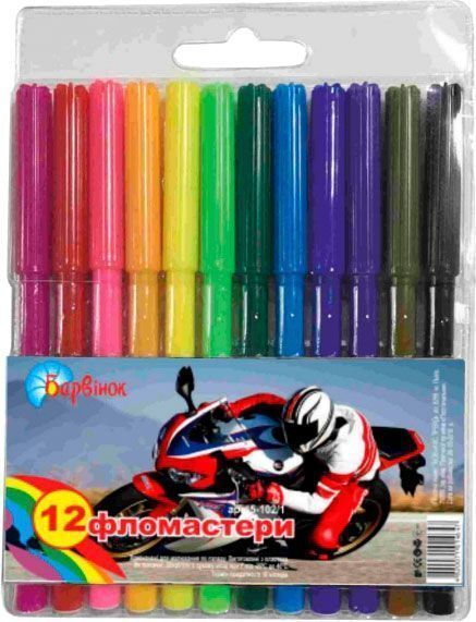 Фломастери Мото 12 шт. 5-102/2 Барвінок