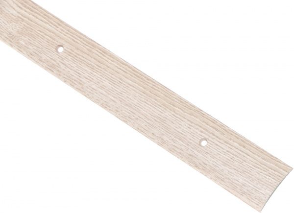 Порожек алюминиевый Броварской алюминиевый завод гладкий с отверстиями 40x1800 мм дуб капучино 