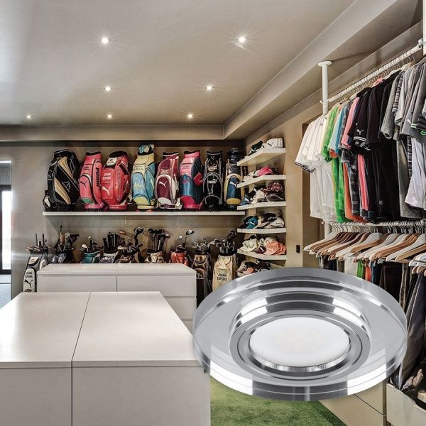 Светильник точечный LightMaster CL1060 с Led-подсветкой GU5.3 серебряный 