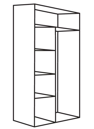 Шкаф МФ МОДЕРН Элемент Фила 920х530х1860 дуб сонома/антрацит 