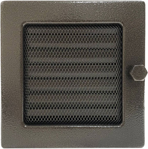 Решетка каминная с жалюзи 4FIRE 17х17 антик-золото