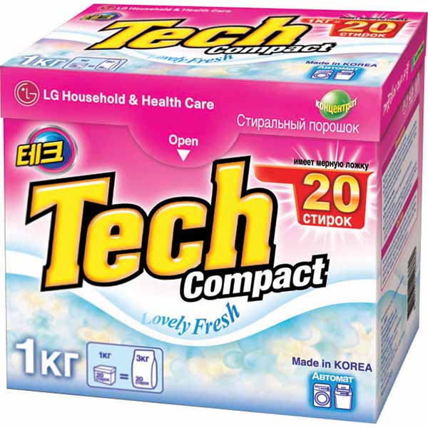 Пральний порошок Tech Lovely fresh 1 кг + Romantic floral 1 кг
