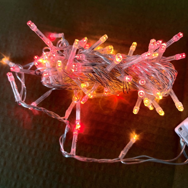 Электрогирлянда Novogod'ko нить желтый + красный светодиодная (LED) 100 ламп 5 м 