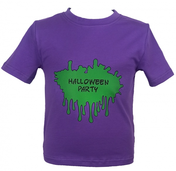 Футболка для девочек/для мальчиков WP Merchandise Halloween Клякса р.152-158 фиолетовый 22158 