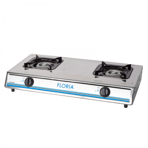 Плита газовая настольная Floria ZLN8365 2 конфорки Silver 