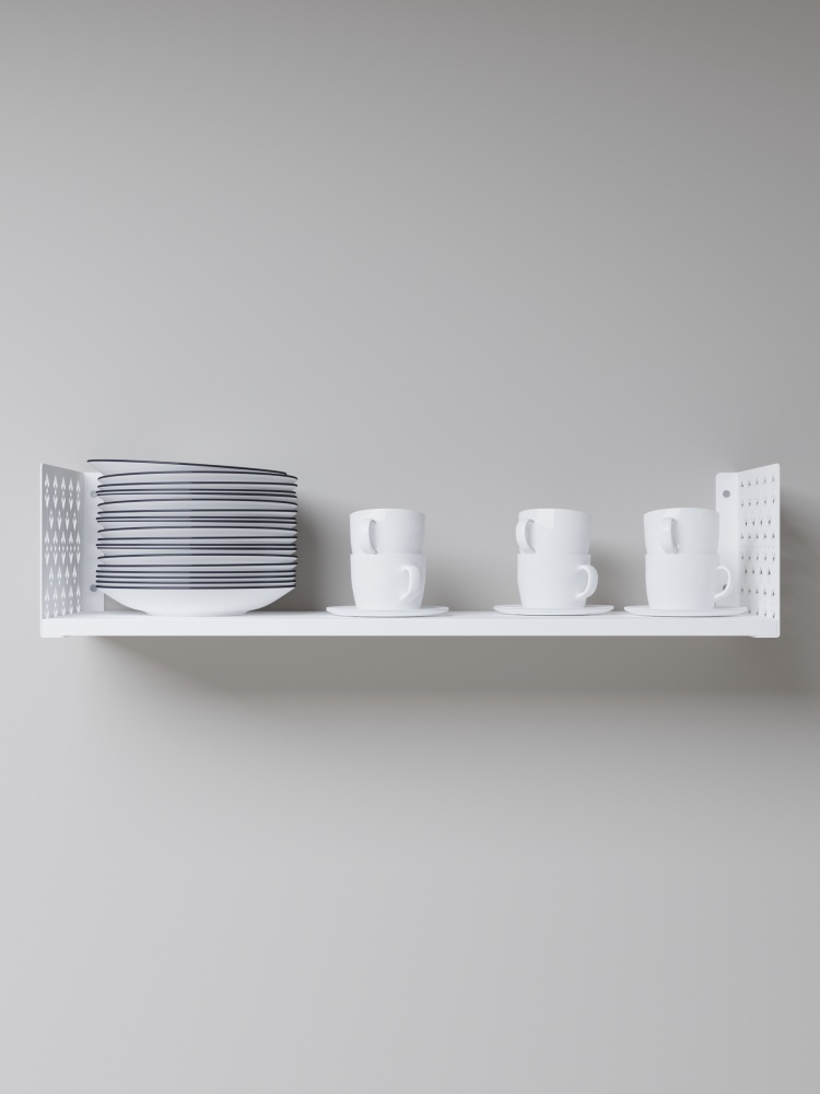 Полка навесная Metkas Home Узор 700x220x170 мм белый глянец (VPN01733 07022 11)