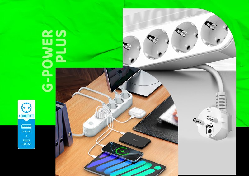 Сетевой фильтр Gelius G-Power Plus GP-PS-004 20W White